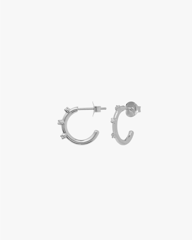 Small Lumière Hoop Earrings Silver