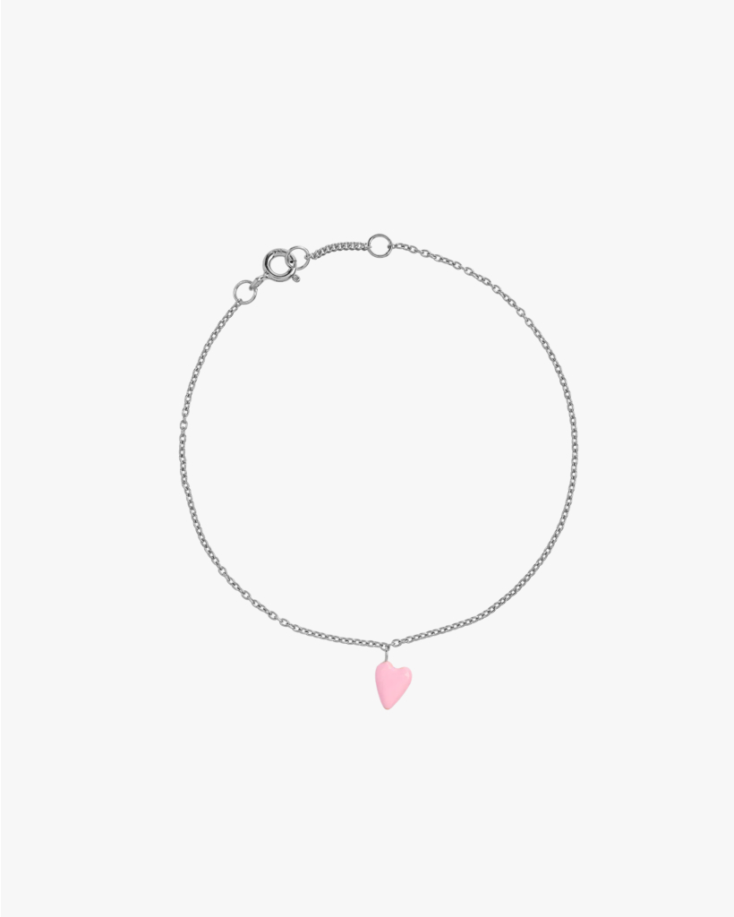 Rose Heart Beat Bracelet Silver 