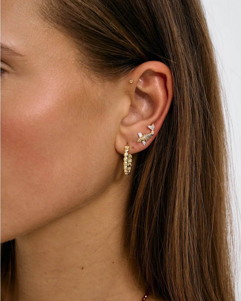 Single Pescare Earring - Gold Plated