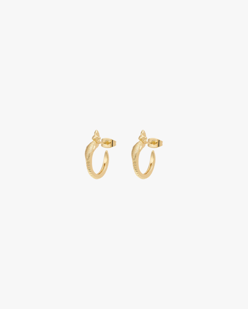 Isola Bird Hoop Earrings Gold Plated