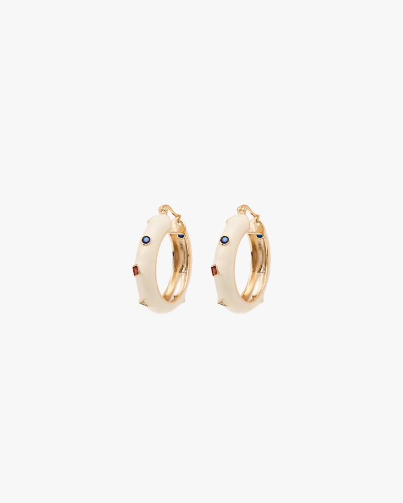 Tutti Frutti Gold-Plated Hoop Earrings