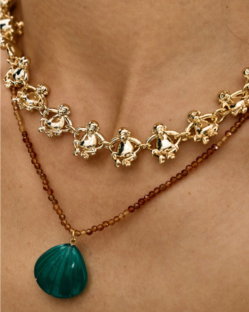 Gold-Plated Monkey Loop Choker