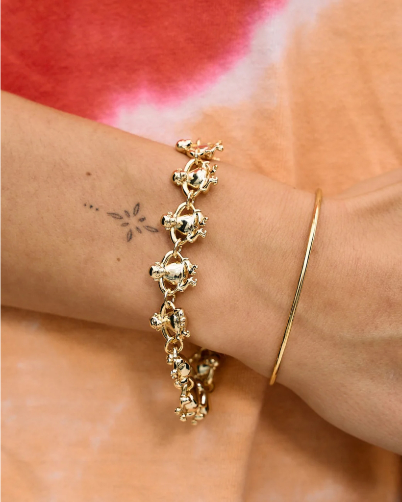 Gold-Plated Monkey Loop Bracelet