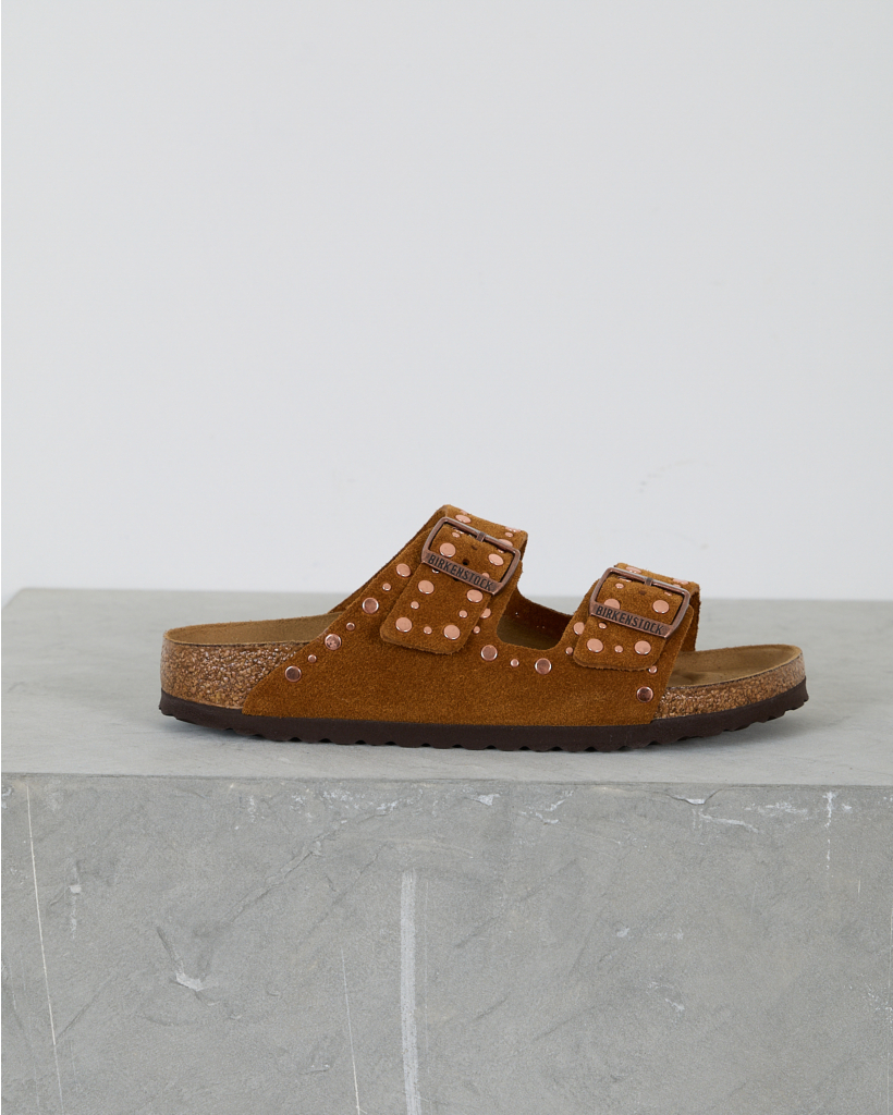 Arizona Rivet Mink Sandals