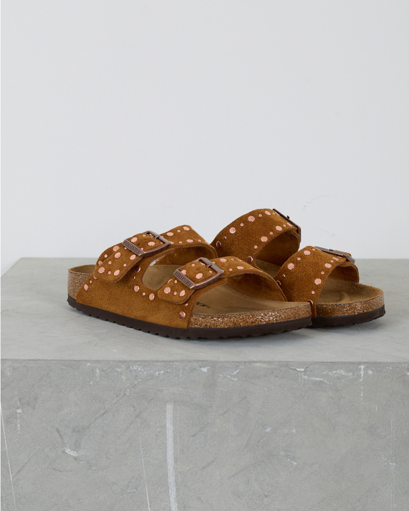 Arizona Rivet Mink Sandals