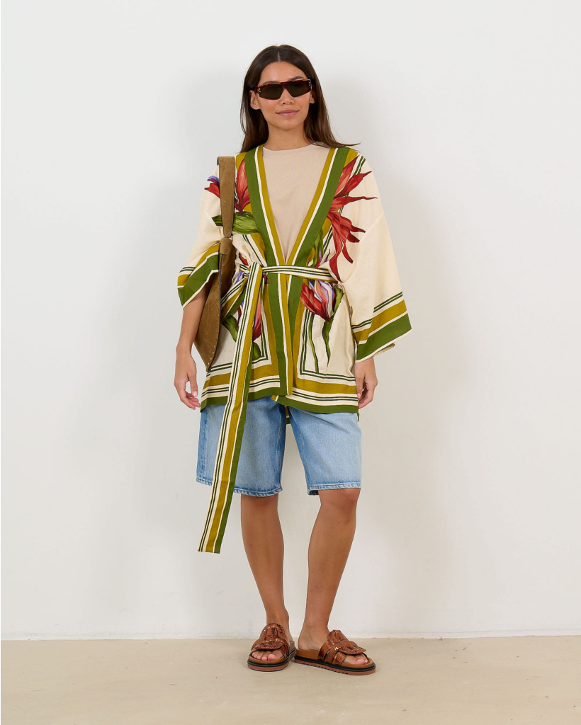 Strilitzia Light Blush Kimono Pink