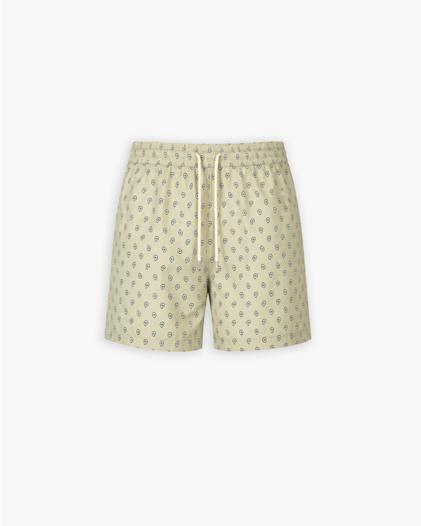 Taupe Print Swim Shorts