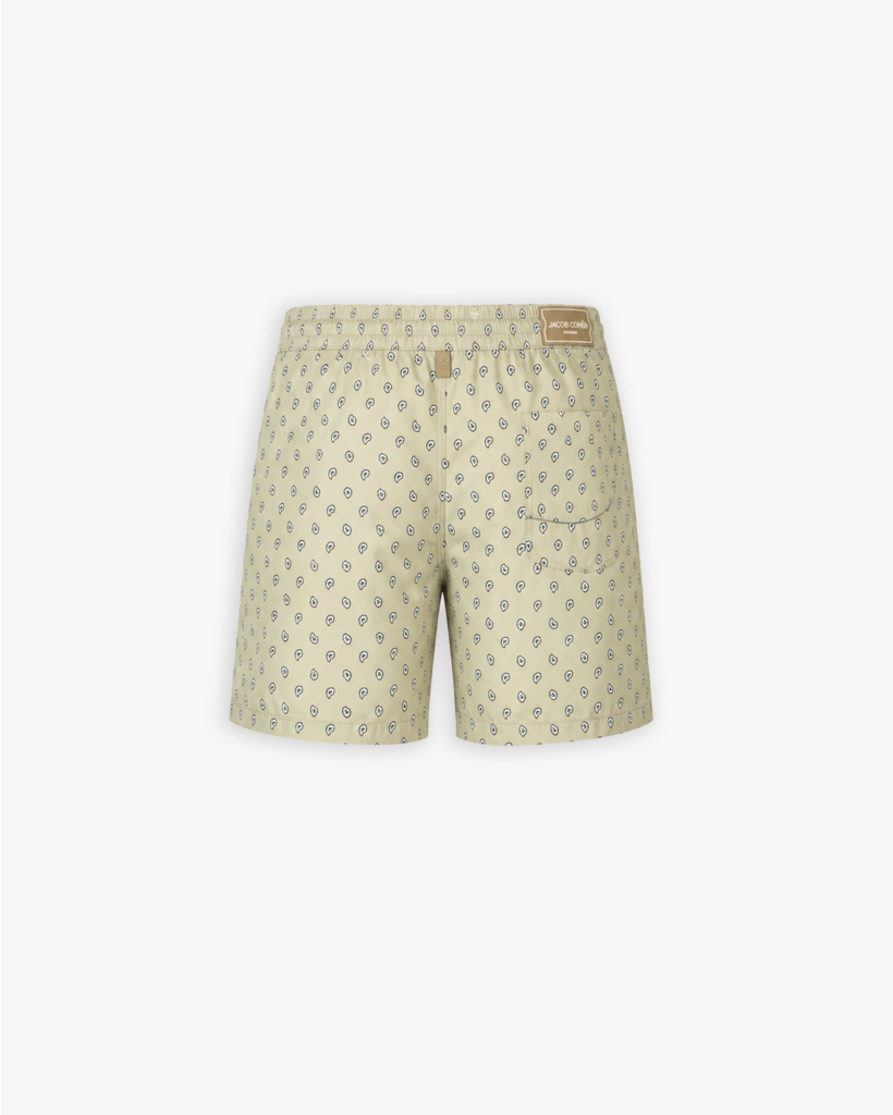 Taupe Print Swim Shorts