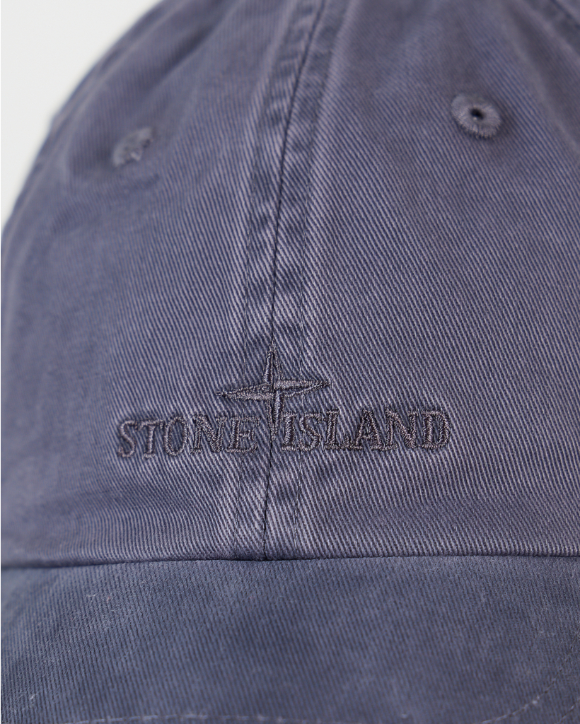 9100002 Brushed Cotton Gabardine Cap Blue-Grey