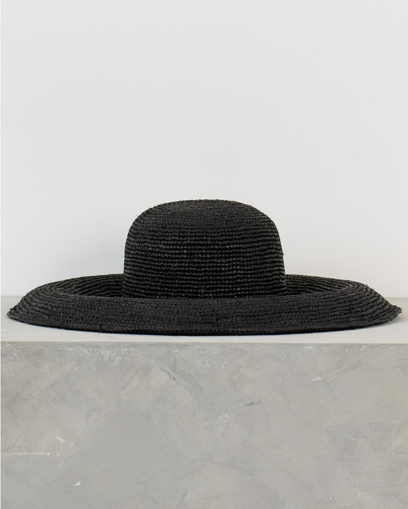 Muse Raffia Hat - Black