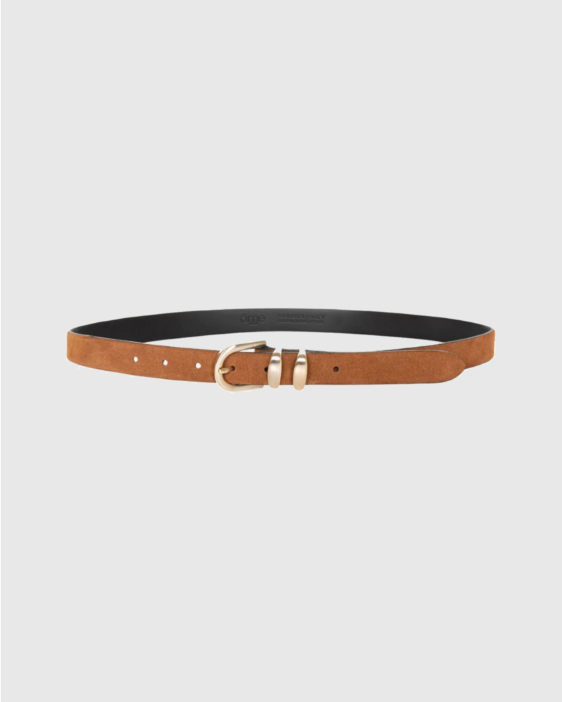 Leon Camel Suede Belt