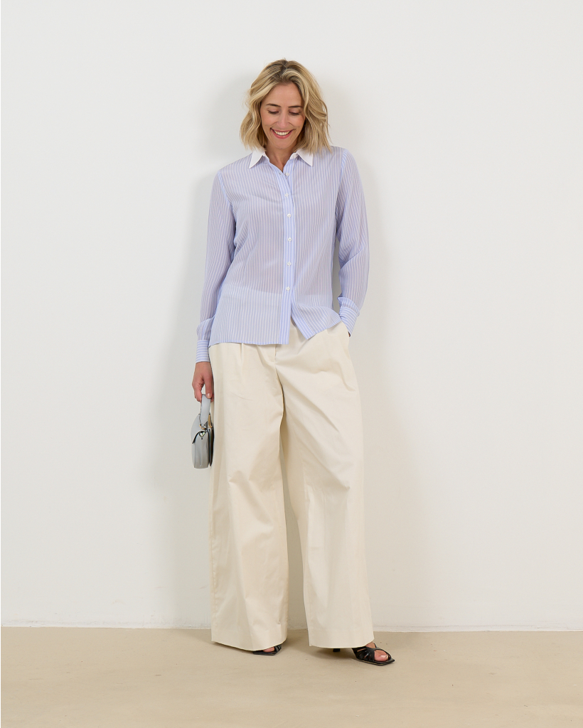 Constance Blouse Striped Blue