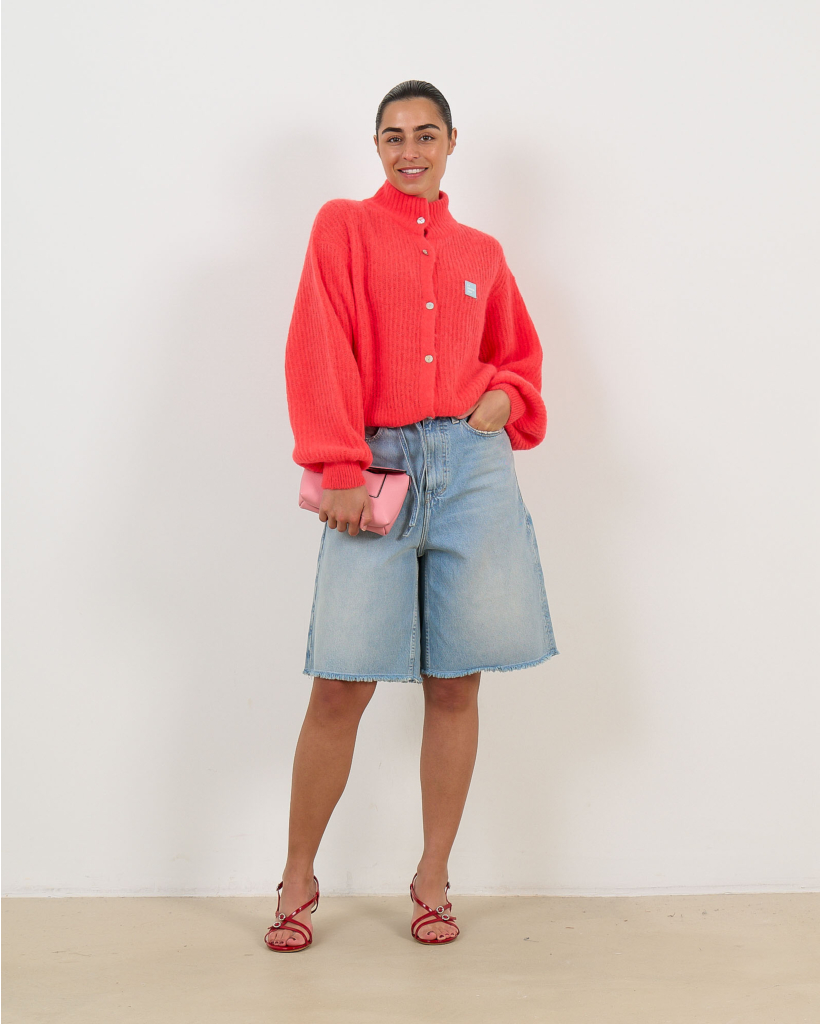 East Vest with High Collar Red