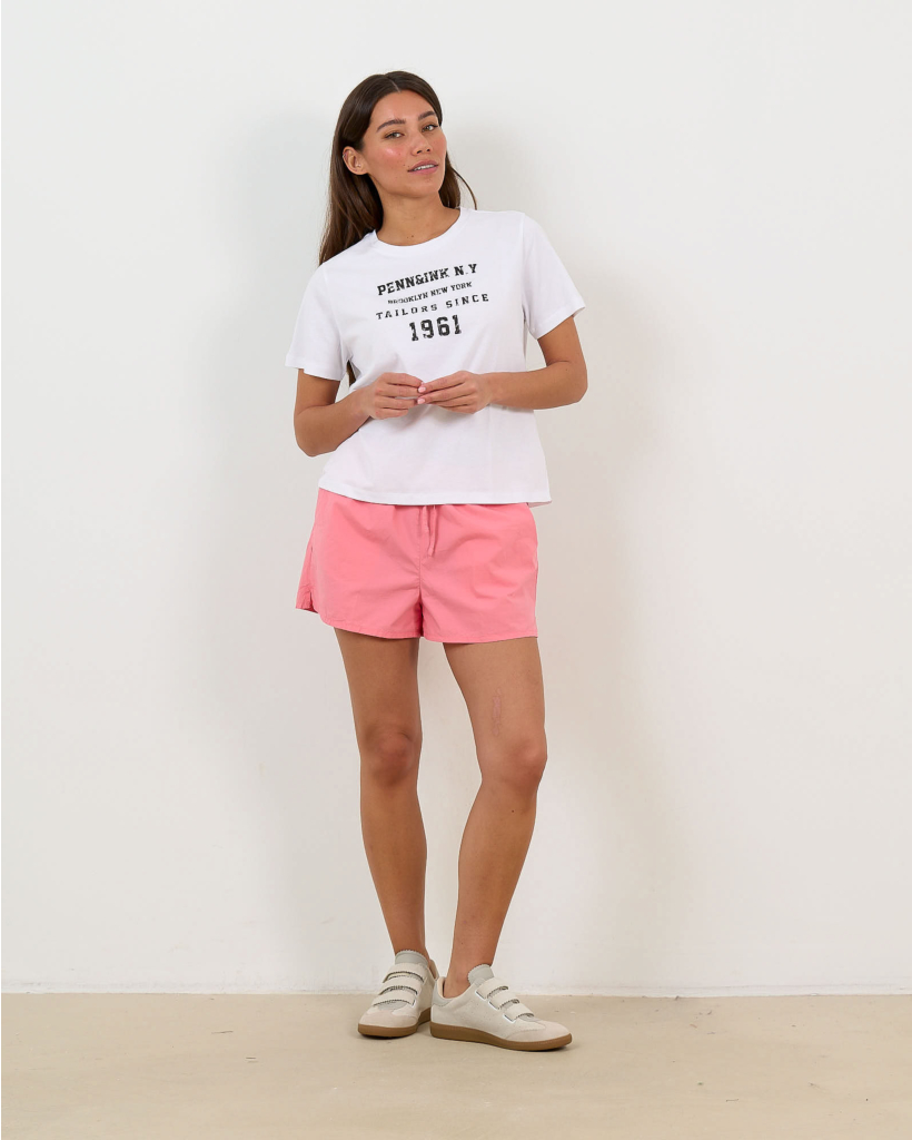 Printed T-shirt White/Black