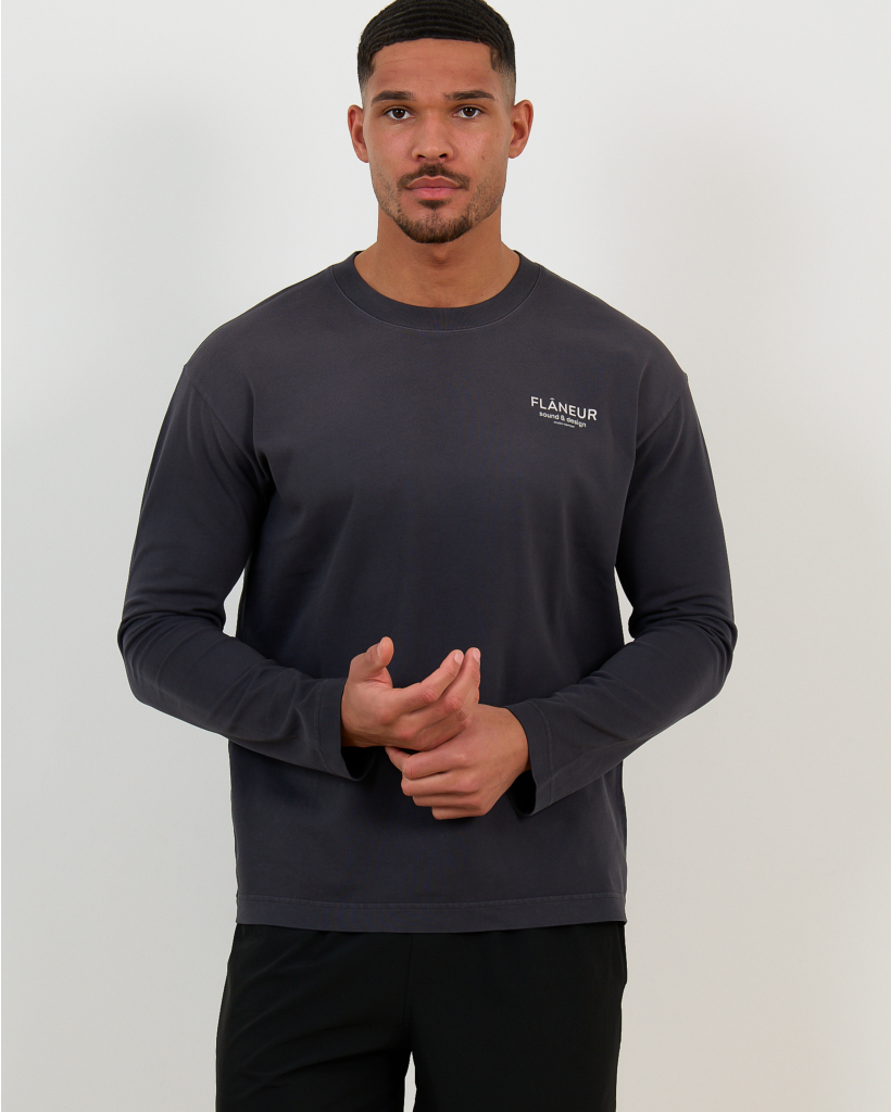 Long-sleeved T-shirt, sound & design, black