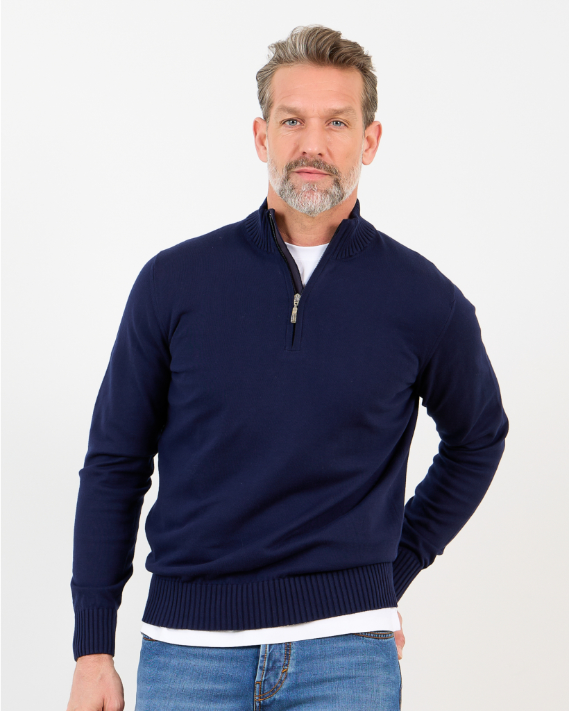 Navy Zip Pullover