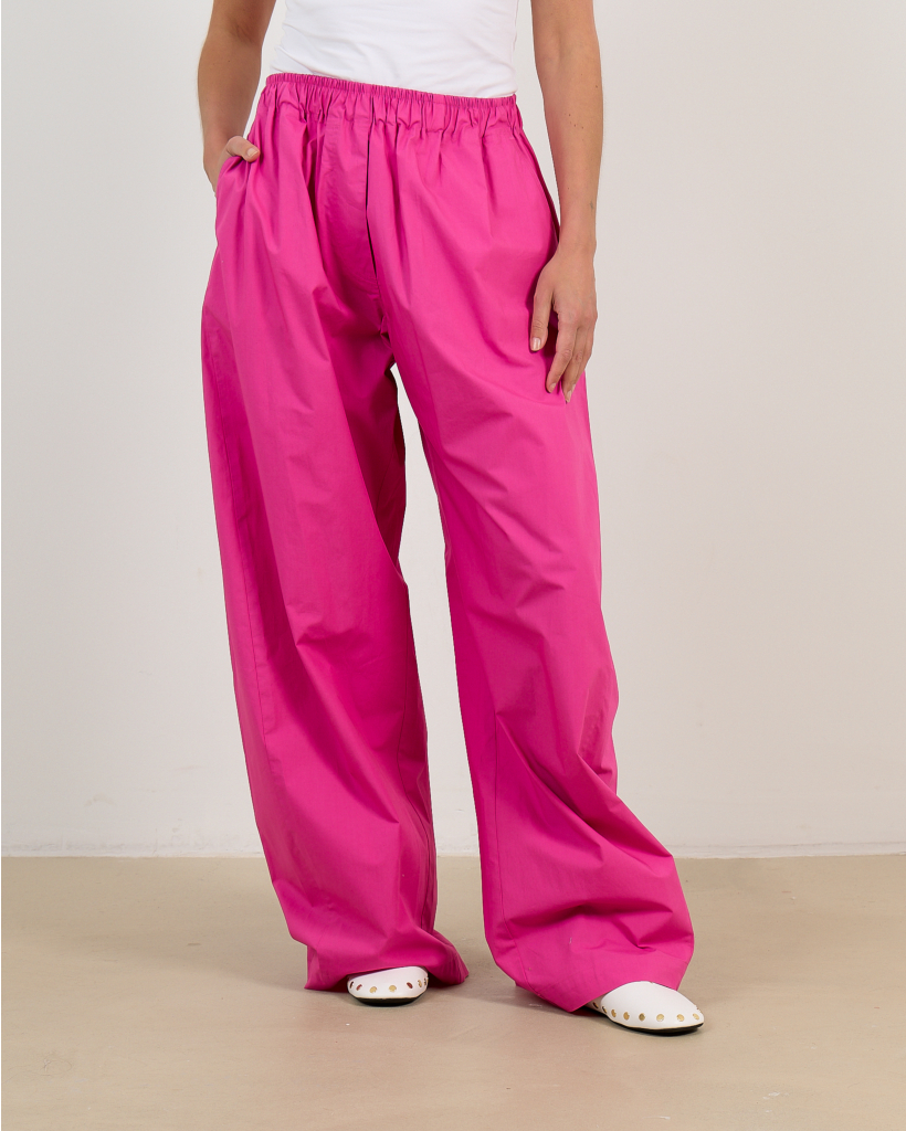 Relaxed-Fit Fuchsia Pink Trousers