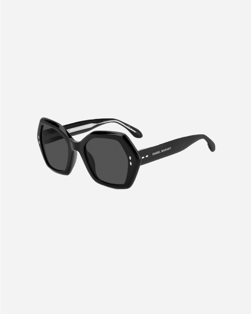 Hexagon Sunglasses Black Silver
