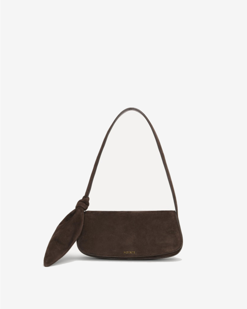 The Scarf Bag Brown Suede