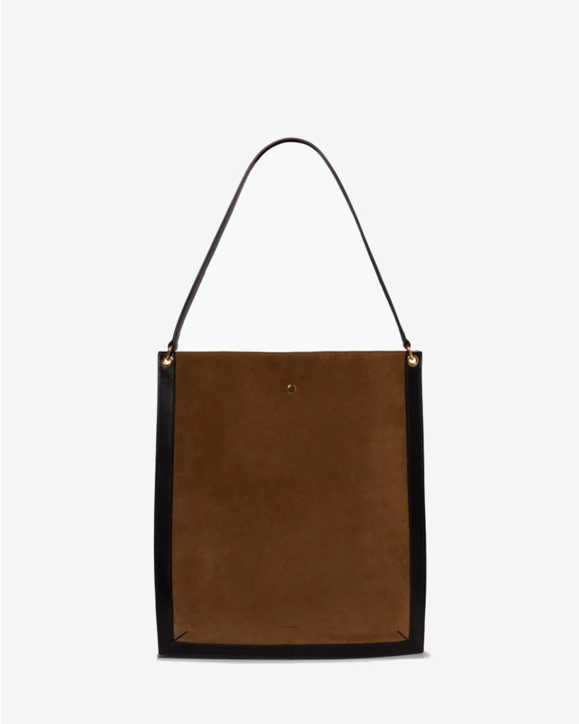 Penny Tote Tobacco Suede / Black