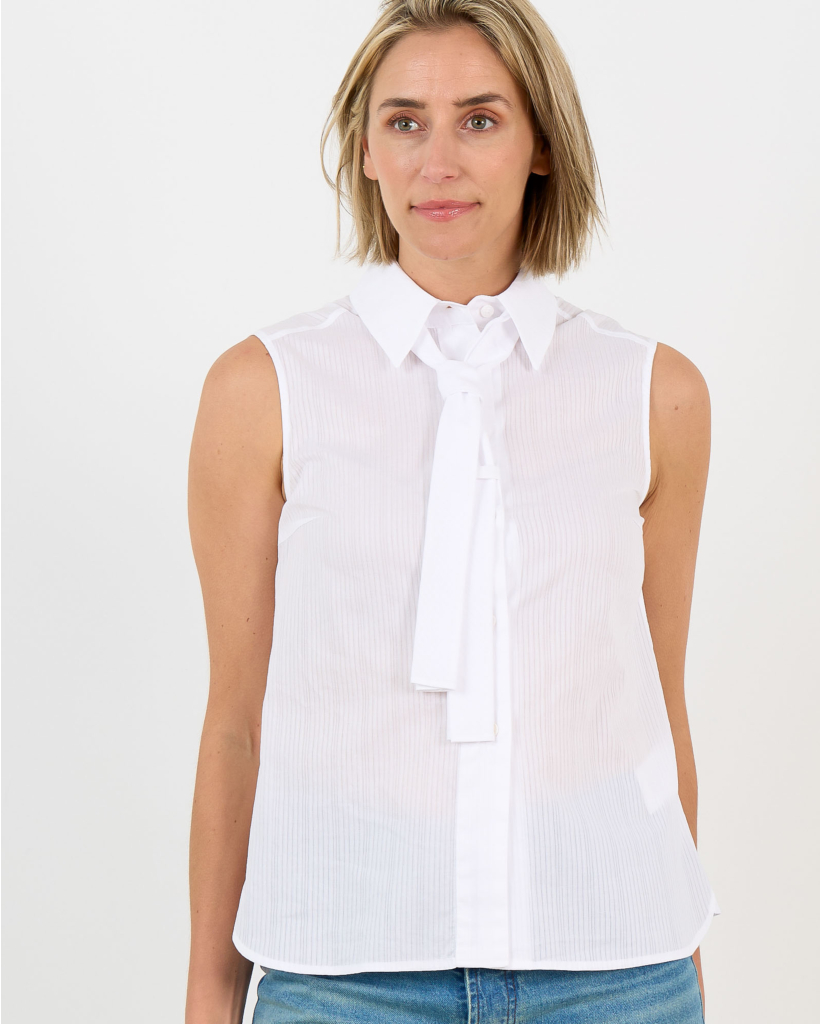 Tindara Sleeveless Blouse White