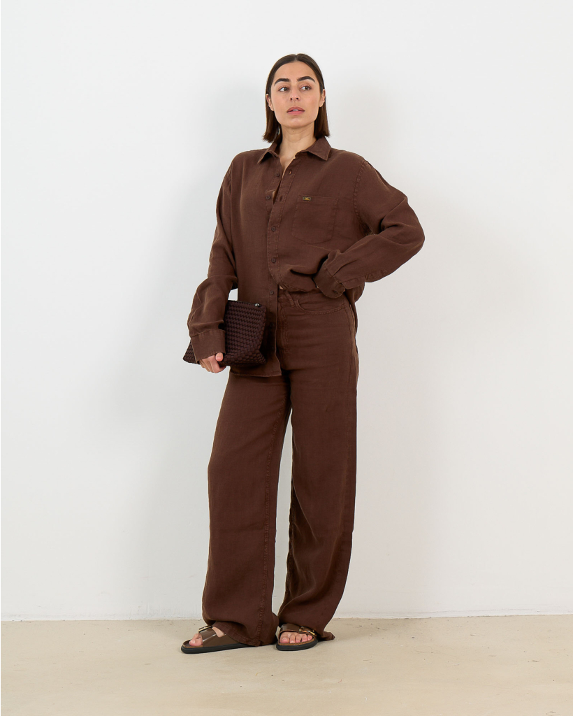 Skater Linen Pants Chocolate Martini