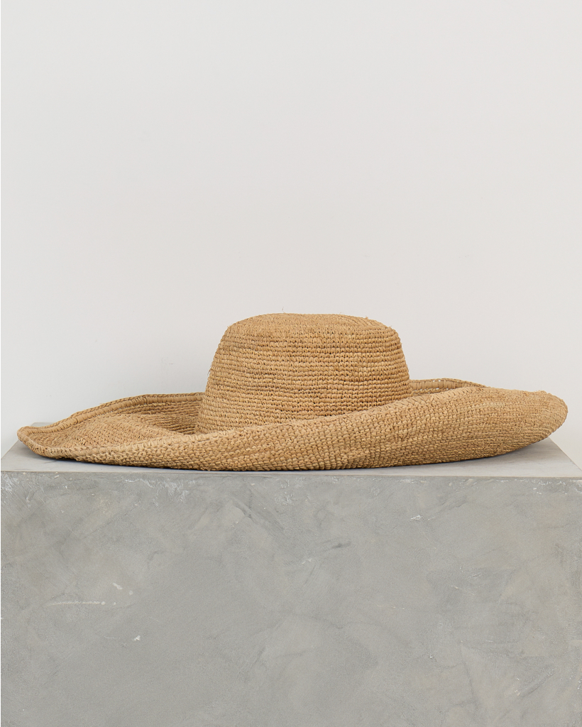 Izy Raffia Hat in Tea
