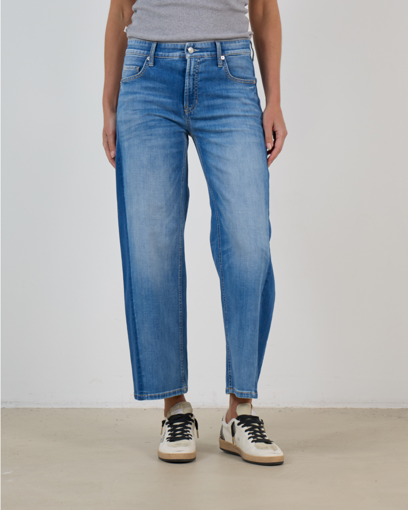 Orea Cropped O-Shape Jeans Blue