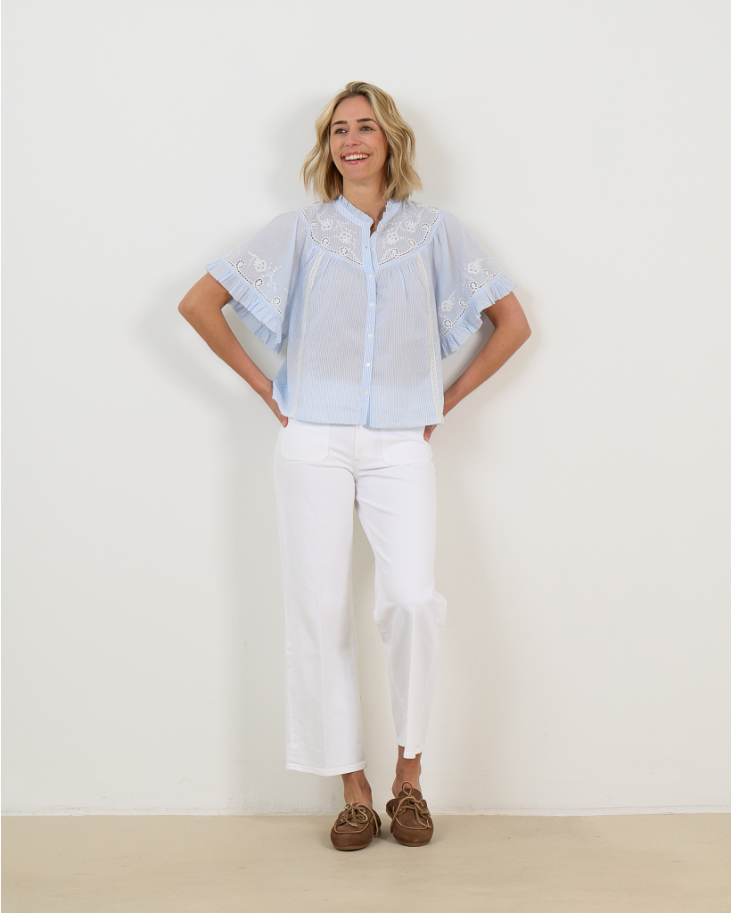 Cropped Jeans with Patch Pockets Totally Innocent