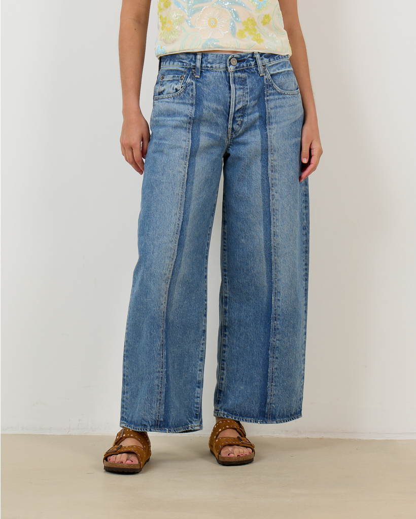 Norwell Raw Edge Wide Jeans Blue