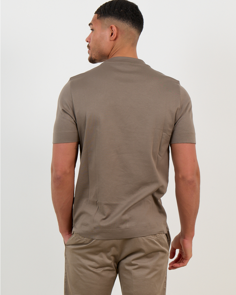 Taupe Round-Neck T-shirt