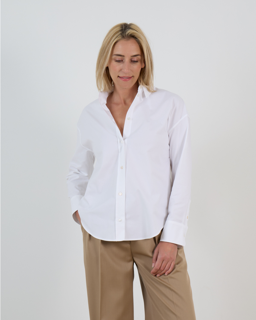 White Cotton Oxford Shirt