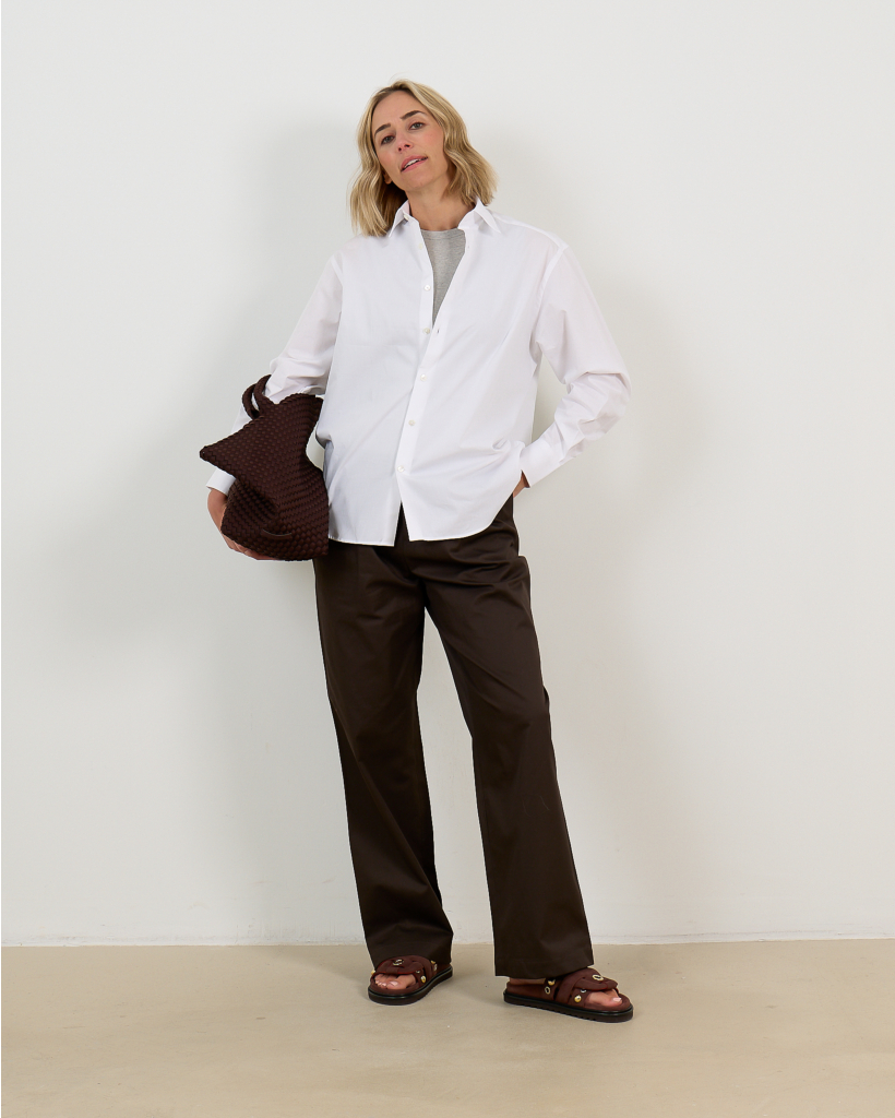 White Long-Sleeve Blouse