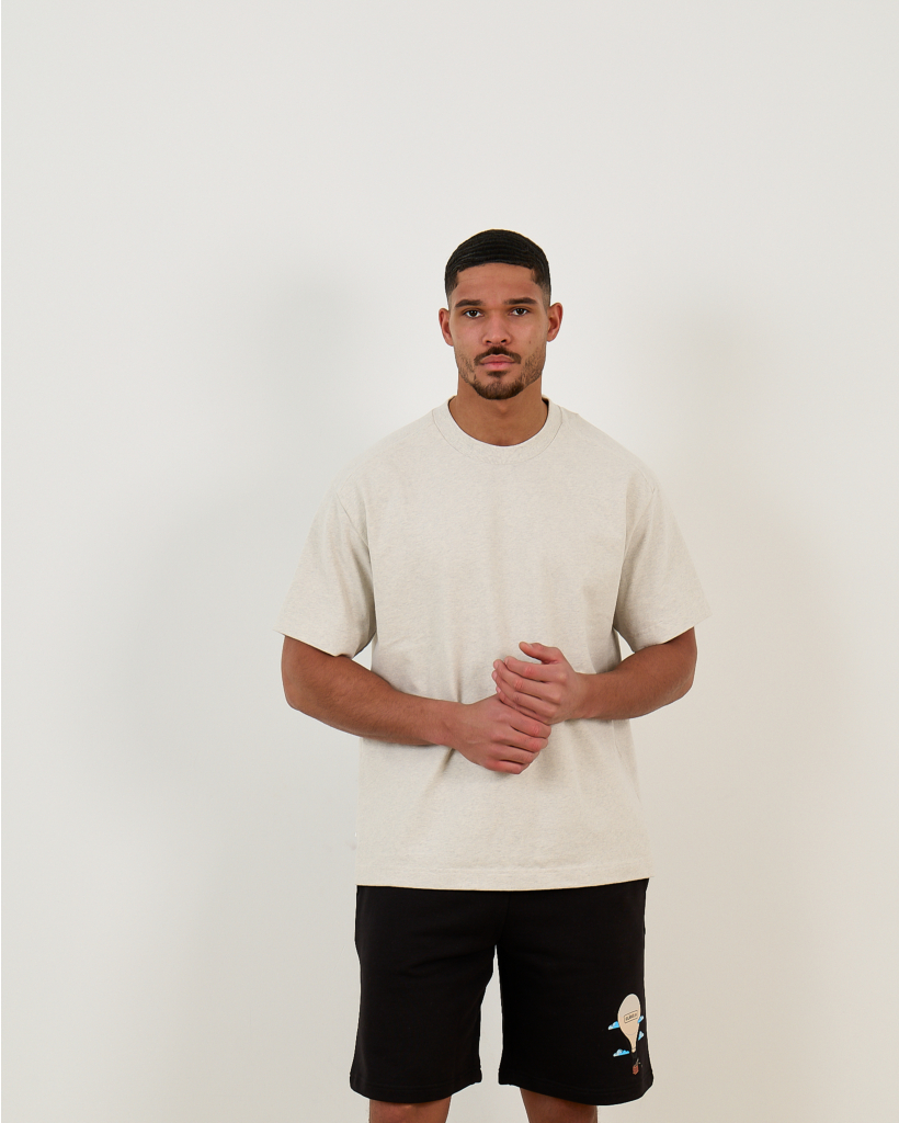 Brace T-Shirt in Oat Melange