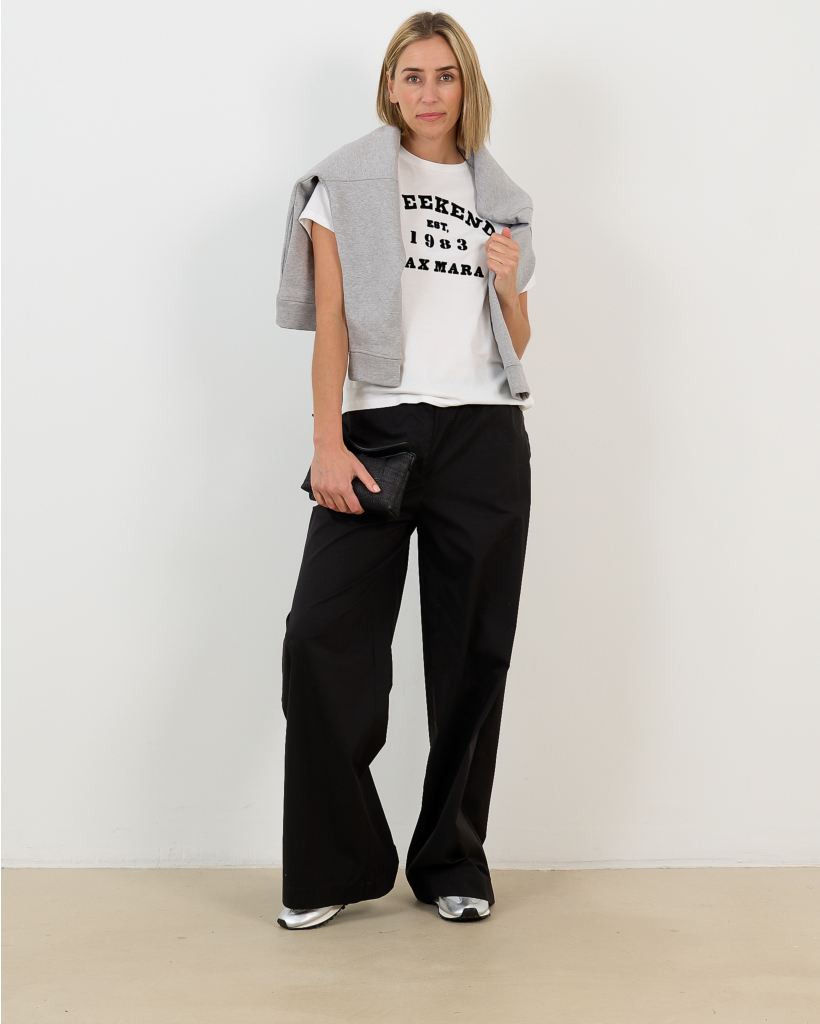 White Cotton T-Shirt with Graphic Print