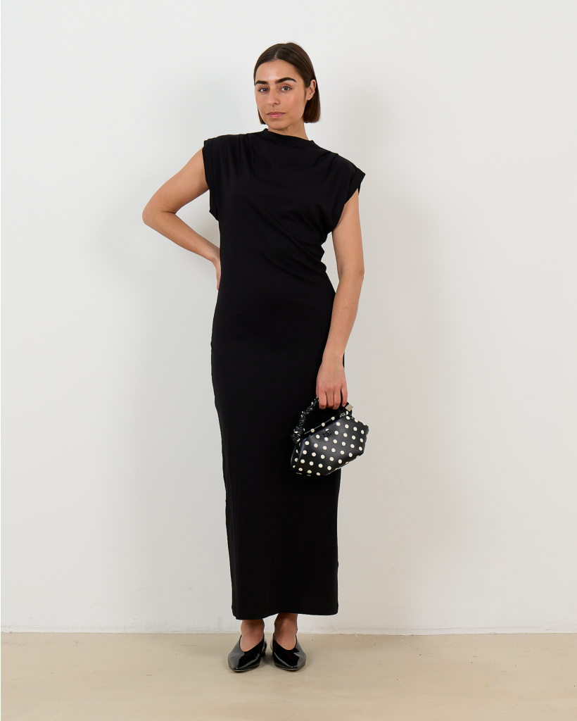 Alix Black Jersey Maxi Dress