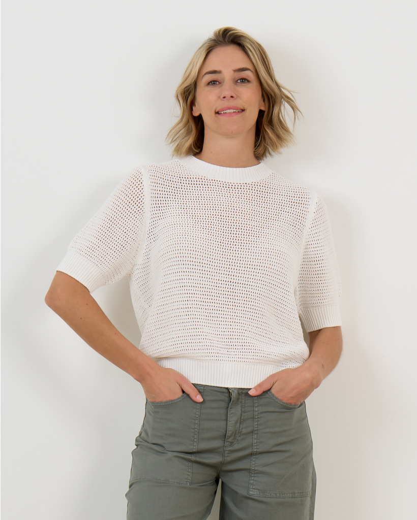 Sanidy Pullover Short Sleeve Off White