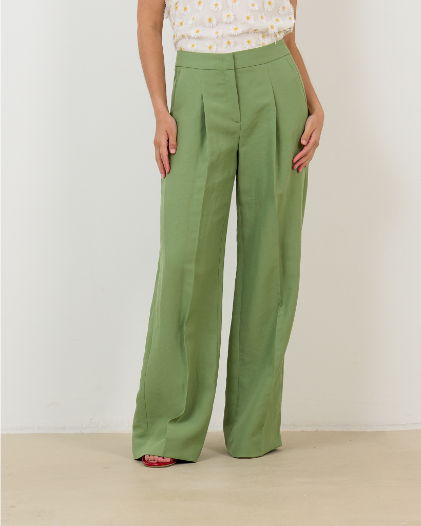Regular Fit Green Trousers