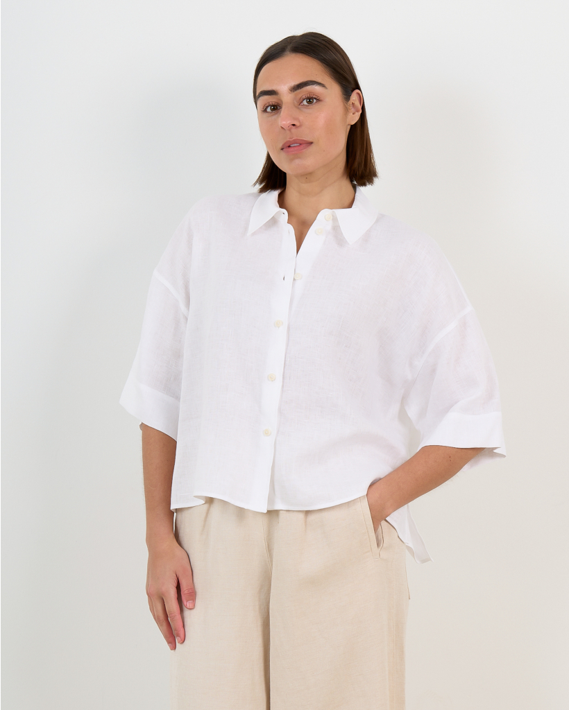 Yarika Blouse Short Sleeve White