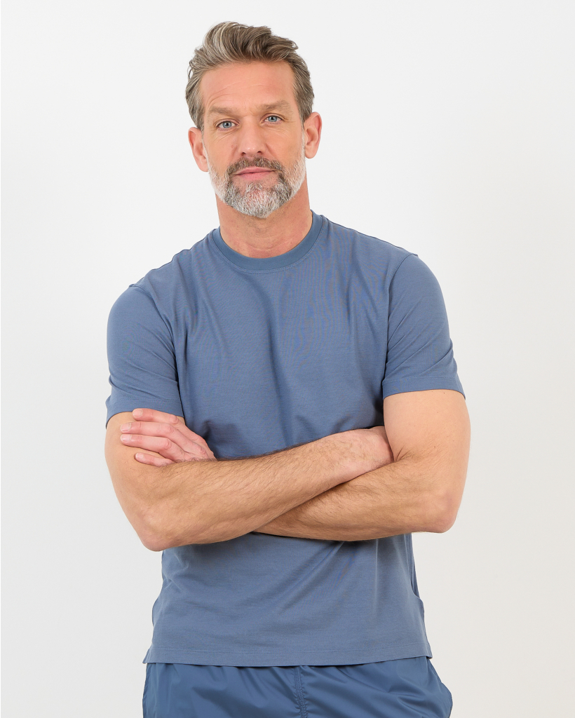 Ice Cotton T-shirt Denim Blue