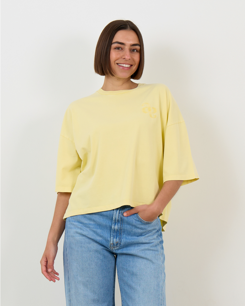 Eloise T-shirt Short Sleeve Round Neck Yellow