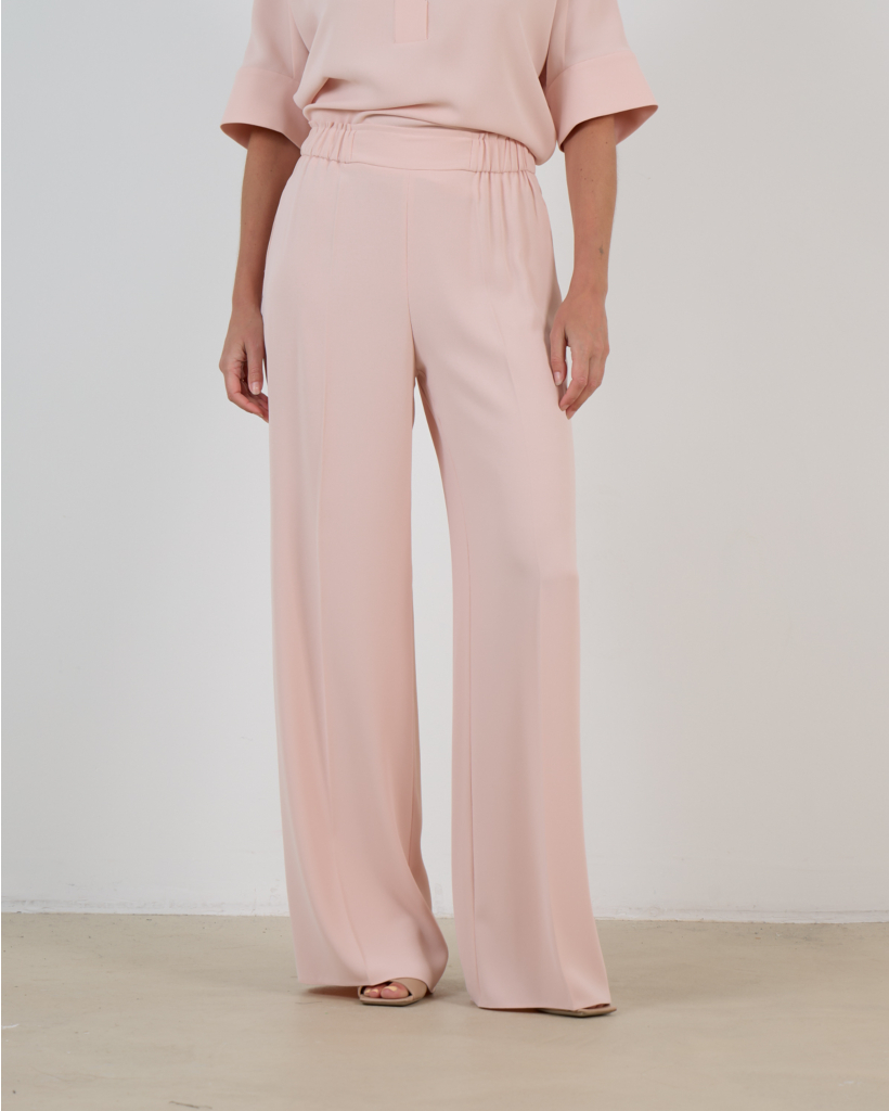 Extra Crêpe Wide-Leg Trousers in Pink