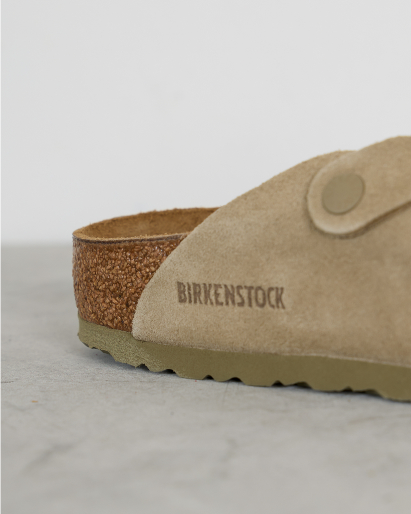 Boston Suede Sandals Faded Khaki