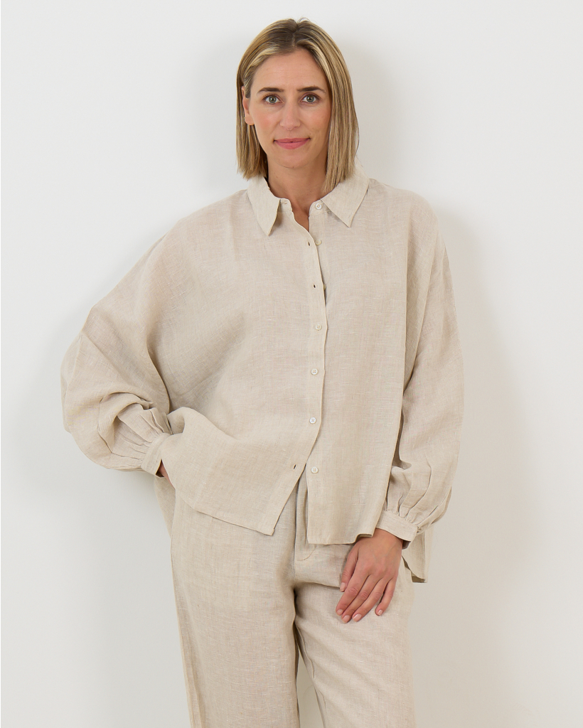 Gala Blouse Lange Mouw Beige