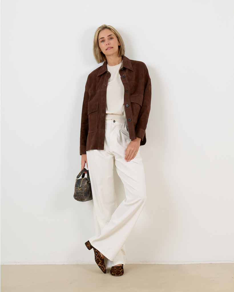 Dilary Short-Sleeve Pullover in Off-White