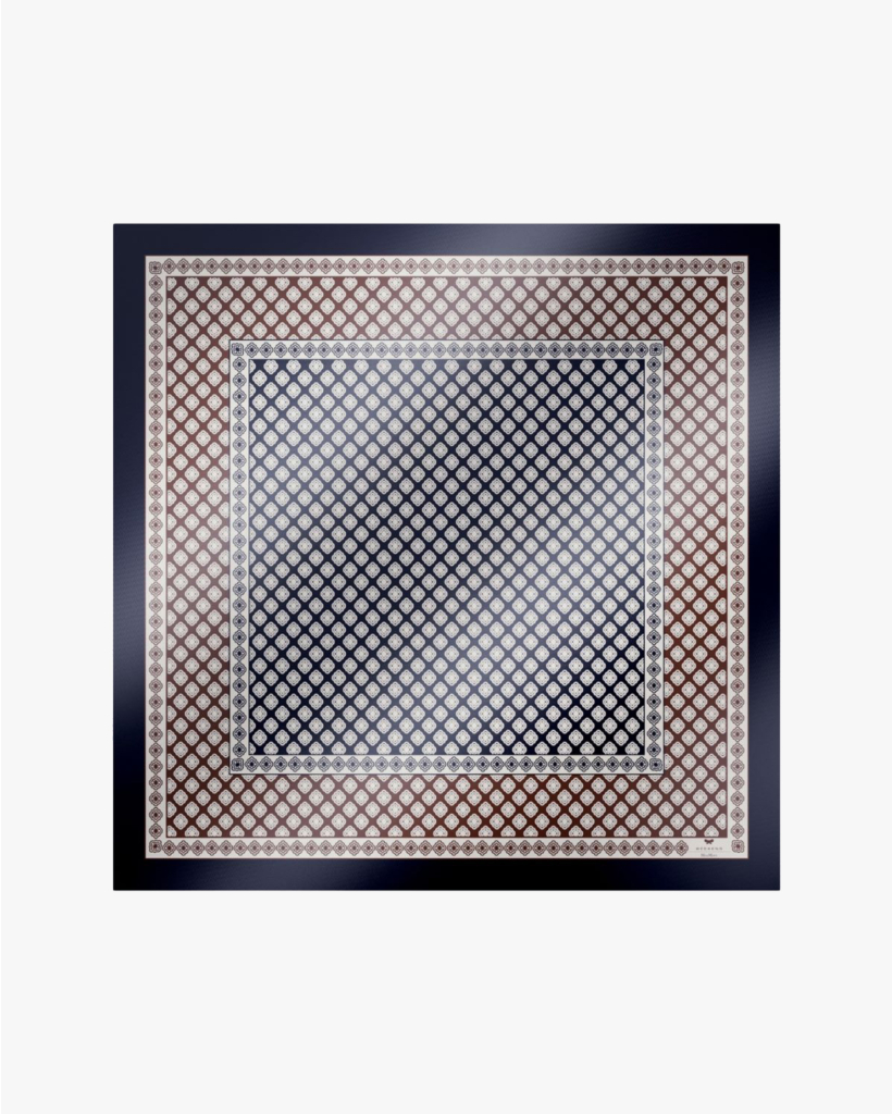 Square Silk Scarf Onesto Print Mud