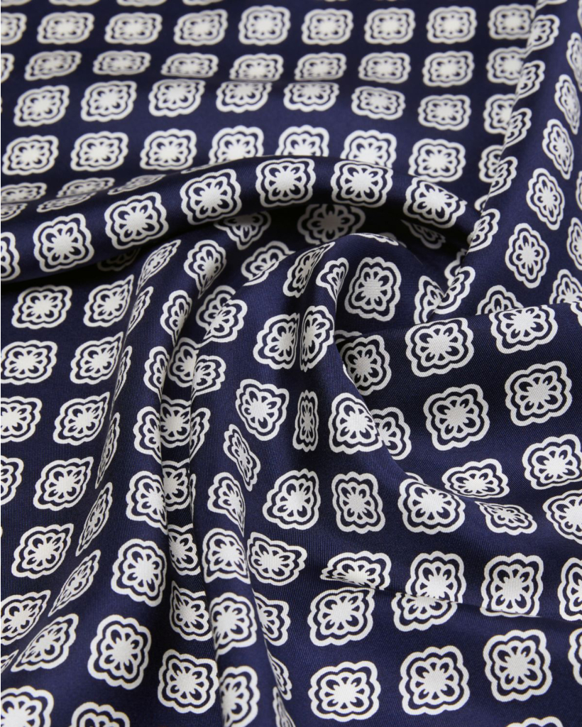 Square Silk Scarf Onesto Print Mud