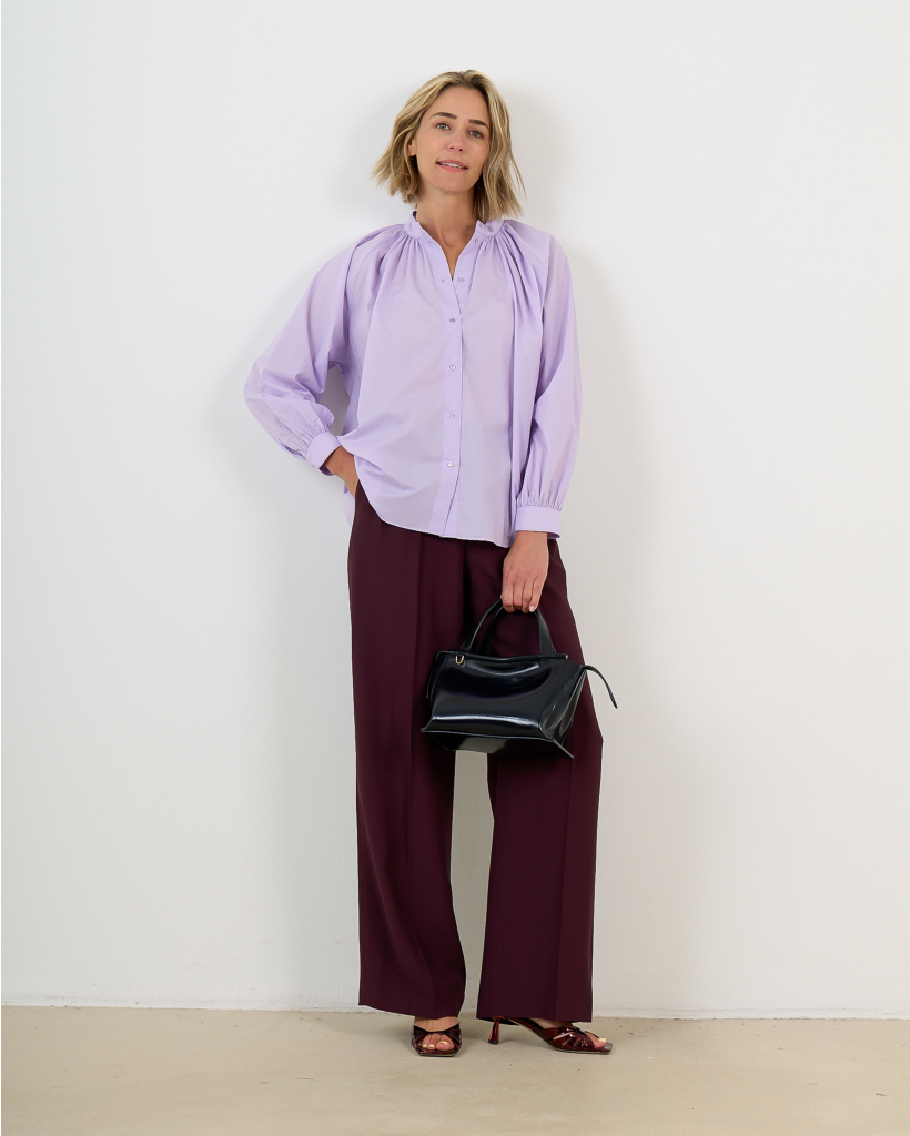 Falmouth Front-Pleated Trousers - Purple