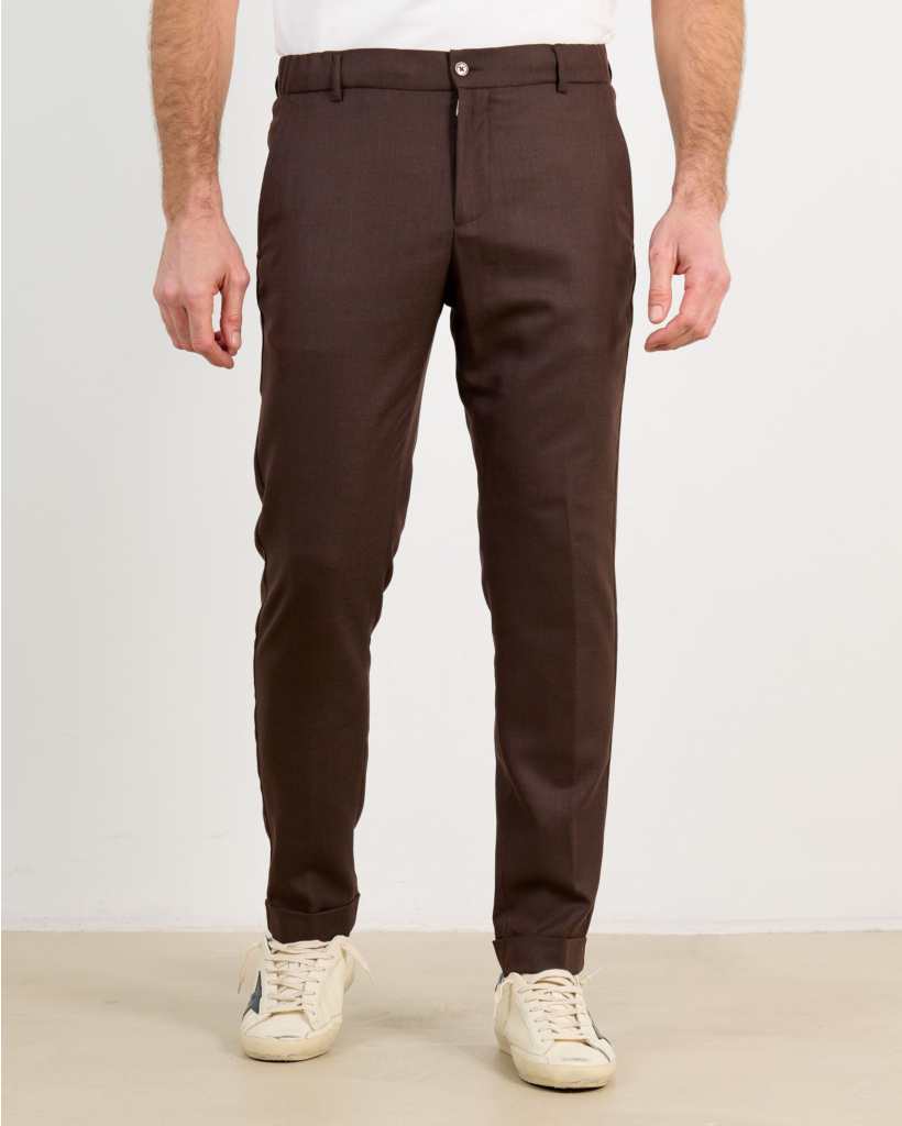 Dress trousers with slant pockets, 17 brown