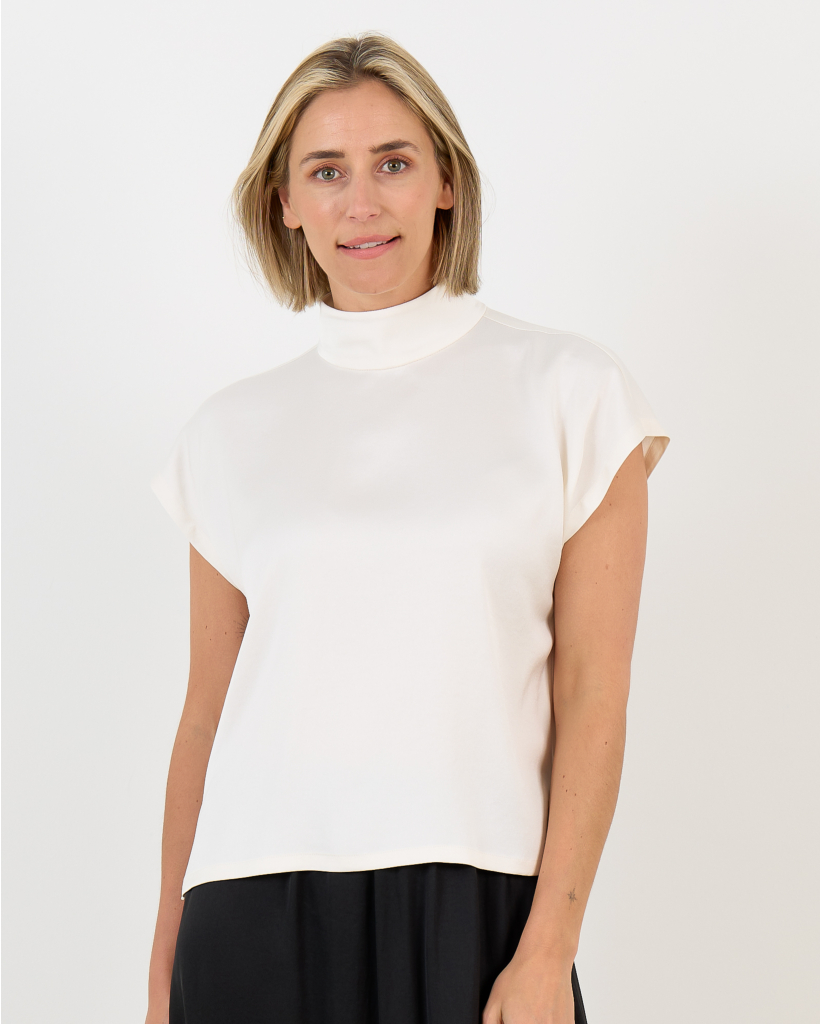 Alaria Satin Blouse Off-White